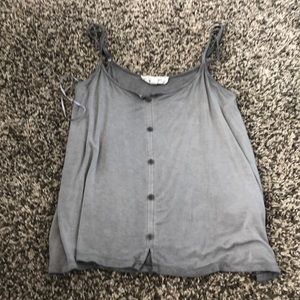 cute button tank top